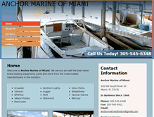 Tablet Screenshot of anchormarinemiami.com